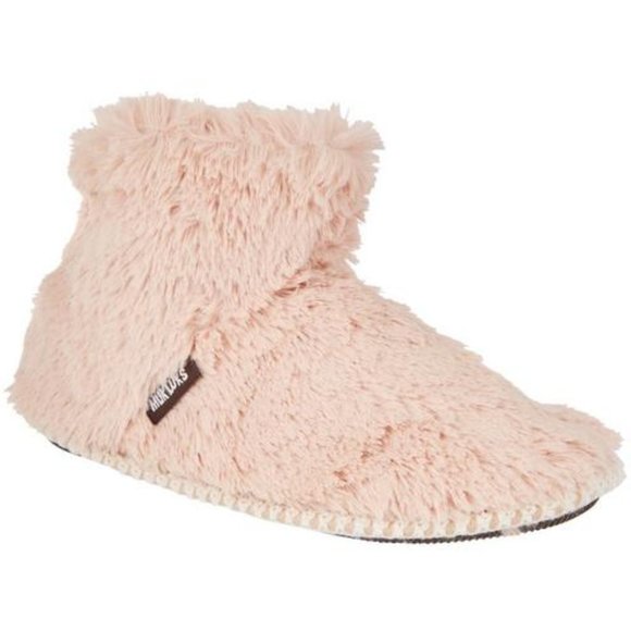 Muk Luks Women's Solid Fur Bootie Slippers Plush Pink XL NWT/NEW - Picture 2 of 15